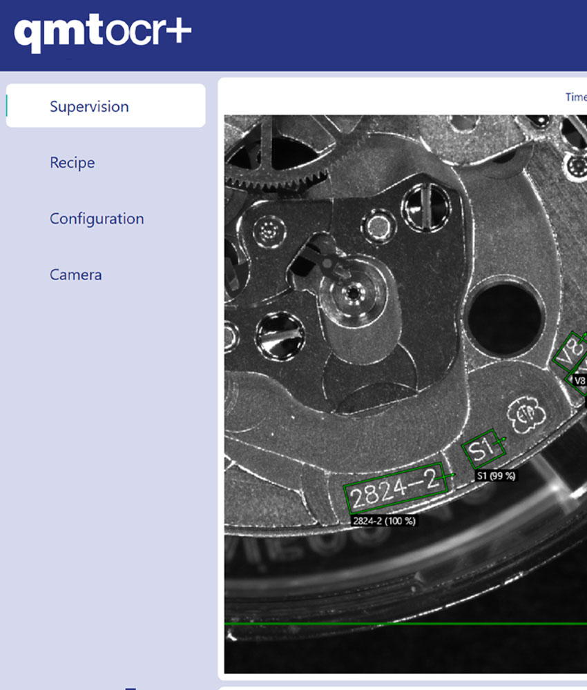Lecture des numéros sur les composants horlogers avec le nouveau qmtocr-100